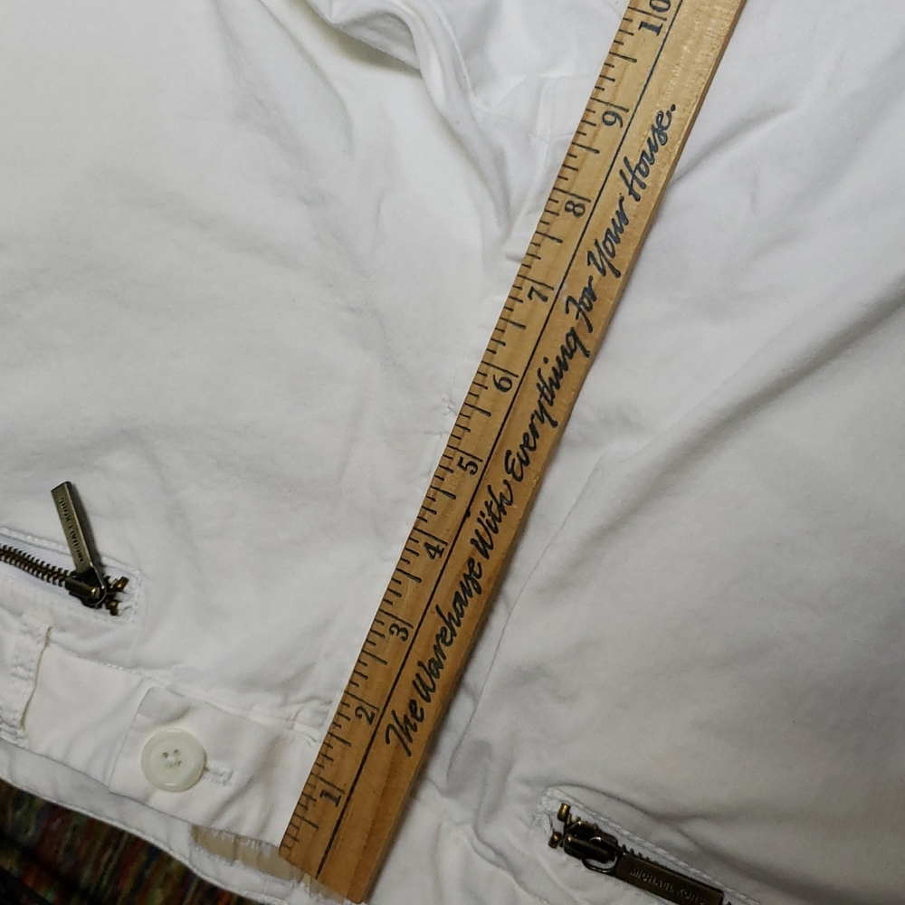 Womens Michael Kors size 10 white cotton spandex dress pants lightweight - Picture 10 of 11